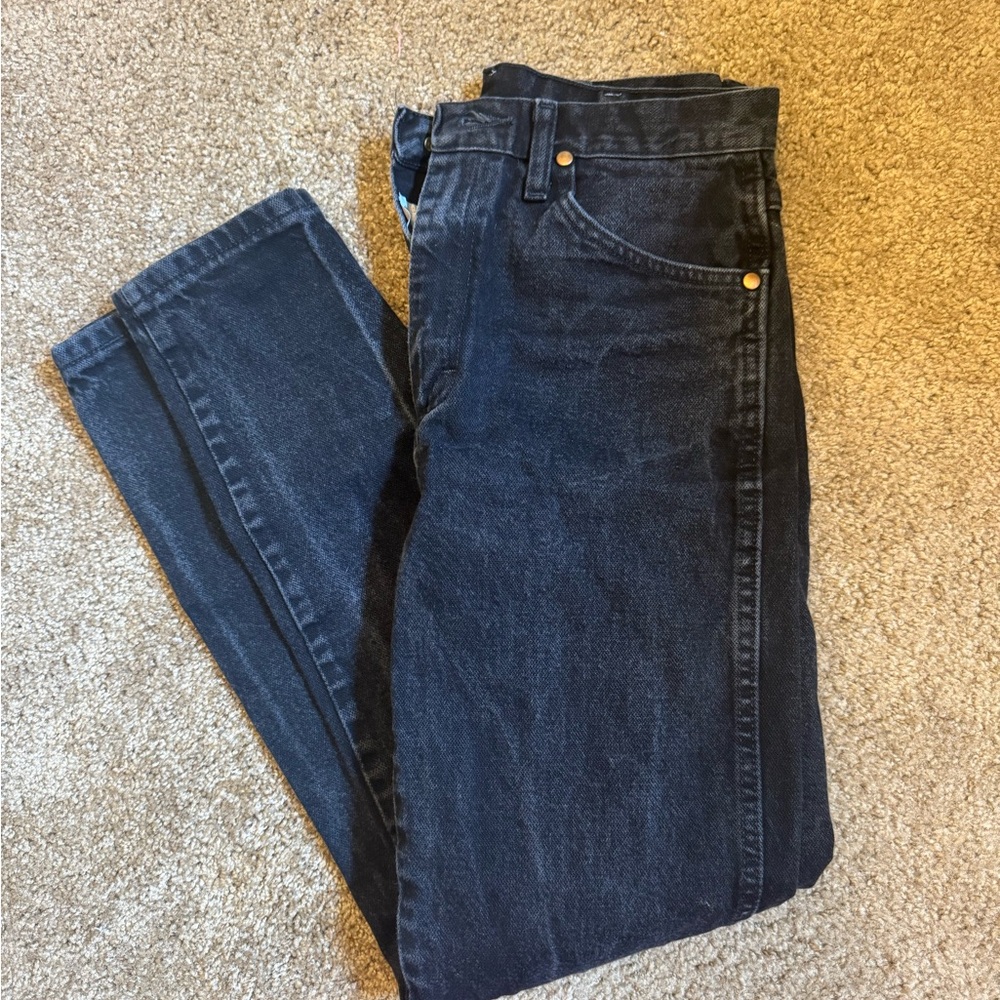 Wrangler Men's Dark Blue Straight Jeans